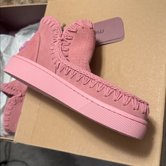 NWT! UK 40 / US 9.5-10 MOU ANKLE BOOTS IN PINK - Picture 7 of 12